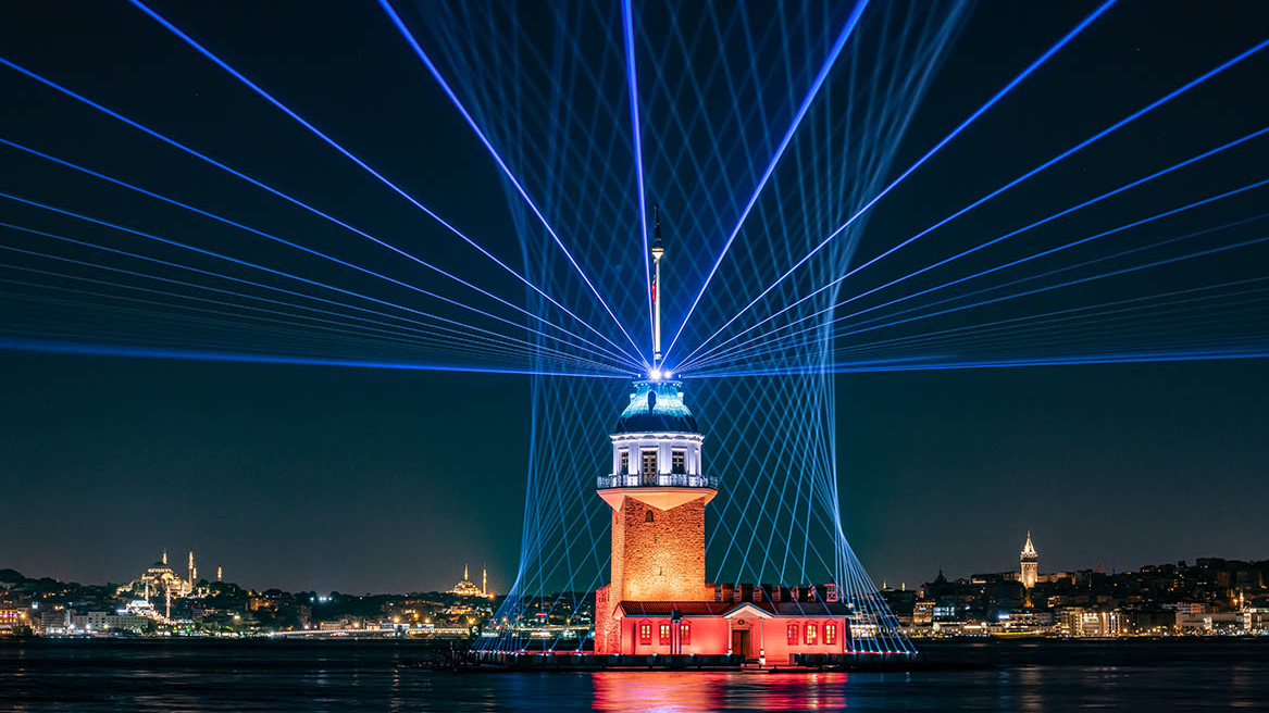 Maiden Tower grandMA3 Running Spectacular Maiden’s Tower Installation in Istanbul